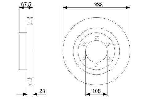 Диск тормозной Toyota Land Cruiser VI Prado 02-10 (337.8x28)