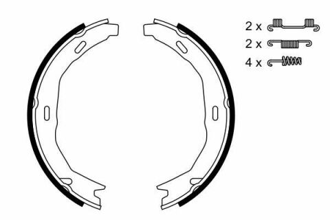 Колодки ручника MB C-class (W204/C204) 07- /E-class (A207/C207) 09- (164x25) (к-кт) Колодки ручника MB C-class (W204/C204) 07- /E-class (A207/C207) 09- (164x25) (к-кт)
