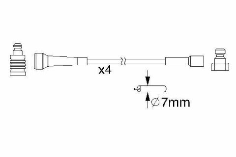 Провода зажигания Renault Espace/Laguna 1.8/2.0 93-01 (к-кт)