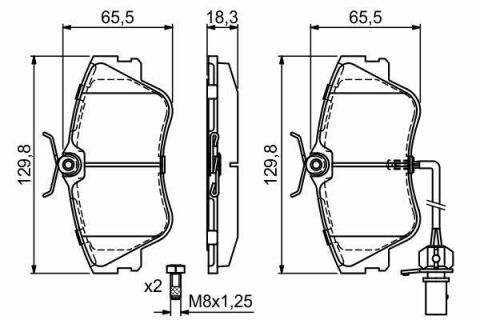 Колодки гальмівні (передні) VW T4 1.9-2.5TDI (Lucas) (з датчиком) Колодки гальмівні (передні) VW T4 1.9-2.5TDI (Lucas) (з датчиком)