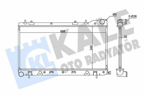 KALE SUBARU Радіатор охолодження Forester 2.0 98-