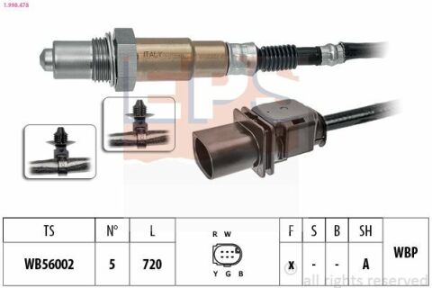 EPS CITROEN Лямбда-зонд C4 GRAND PICASSO 1.6 08-, DS3 1.6 11-, PEUGEOT 207 1.4/1.6 07-