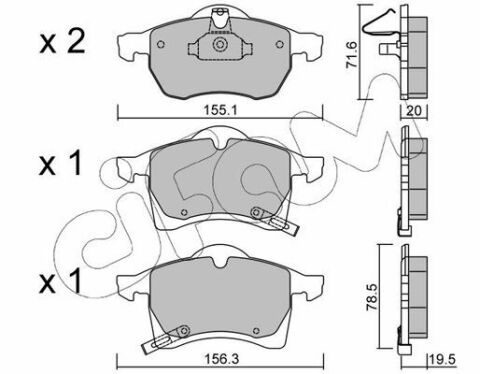 Колодки гальмові передні Astra G/H, Combo, Zafira OPEL