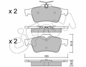 Гальмівні колодки зад. Ford C-Max/Focus 1.6/2.0 TDCi 10-