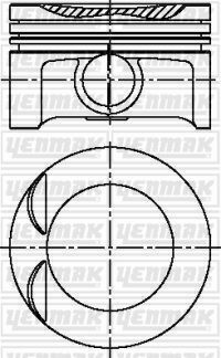 Поршень с кольцами і пальцем  (размер отв. 81,60 / STD) Opel ASTRA 1.8 (4 цл.) (C 18 XE / C 18 XEL / X 18 XE)