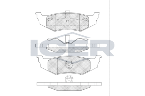 Колодки гальмівні (задні) Chrysler 300M 98-04/Neon 94-06/Cruiser 00-10/Voyager/Dodge Avenger 95-01