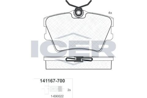 Колодки тормозные (задние) VW T4 90-03