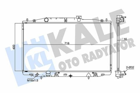 KALE HONDA Радиатор охлаждения Accord VII 2.4 03-