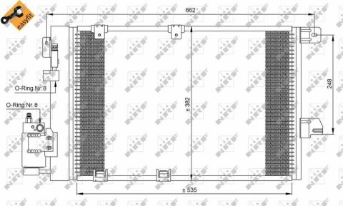 Радиатор кондиционера Opel Astra 1.2-2.2 98-09