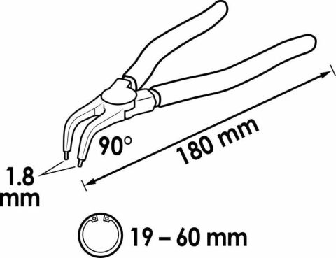 Круглогубці (вигнуті) (180mm)