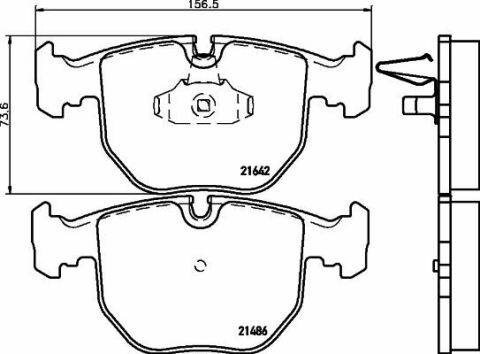 Тормозные колодки пер. BMW 5(E39)/7(E38) 96-04 (Teves)