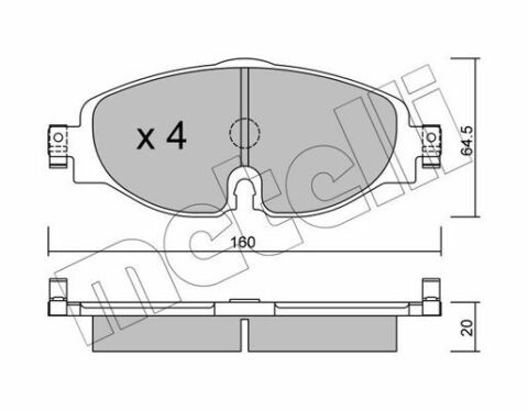 Колодки гальмівні (передні) Audi A1/Q3 18-/Skoda Octavia/VW Golf/Caddy/Touran/Passat 12-