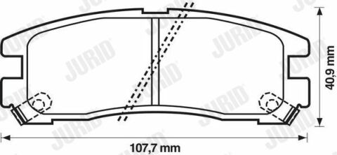 JURID MITSUBISHI Колодки гальмівні задні COLT 96-,GALANT 92-