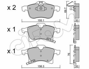 Гальмівні колодки передні Astra F/G/H, Combo, Corsa E, Meriva 1.4-2.0 04- OPEL