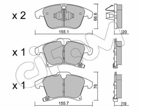 Гальмівні колодки пер. Ford Galaxy/Mondeo V 1.0-2.5 12-