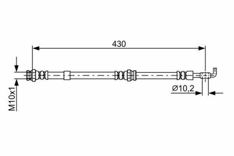 Шланг гальмівний передній MAZDA MPV-06