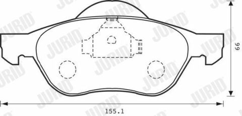 JURID RENAULT Гальмівні колодки передні Laguna II, III, Megane II, Scenic II 1.5dCi/2.0 16V 01-