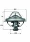 Термостат BMW 3 (E30/E36)/5 (E34/E39) 1.6-3.2 -00 (92°C), фото 7 - интернет-магазин Auto-Mechanic