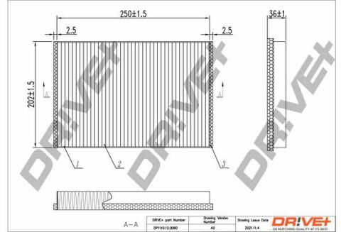 DP1110.12.0080 Drive+ - Фільтр салону