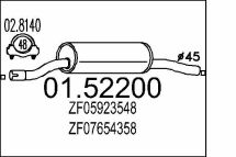 Передня частина вихлопної системи (Резонатор) Передня частина вихлопної системи (Резонатор)