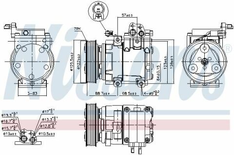 Компрессор кондиционера H-1/STAREX 2.5 CRDi 02- HYUNDAI