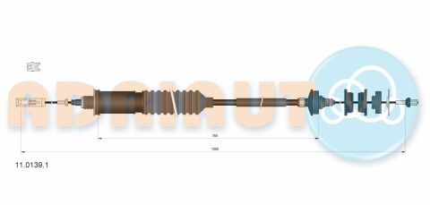 Трос сцепления (автом. рег.) Scudo TDS 95- (auto adjust) FIAT