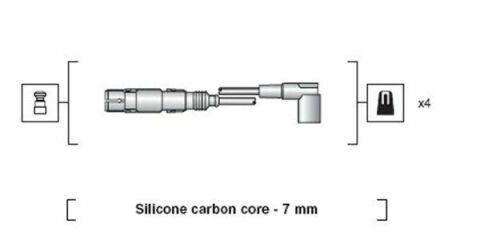 MAGNETI MARELLI Комплект високовольтних дротів AUDI A3,A4 VW BORA,GOLF IV,V,PASSAT,TOURAN [941318111163]