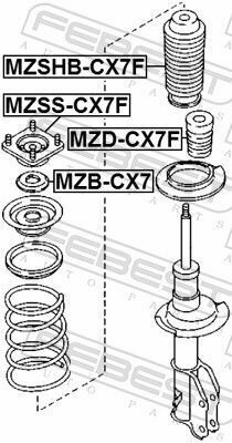 Отбойник амортизатора перед. Mazda CX-7 06-12