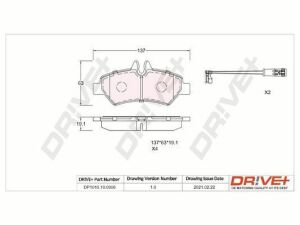 DP1010.10.0906 Drive+ - Гальмівні колодки до дисків