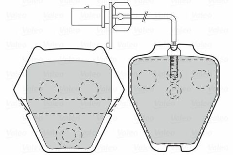 Колодки тормозные (передние) Audi A4 97-01/A6 97-05/VW Passat B5 00-05/Phaeton 02-08 (+датчики)