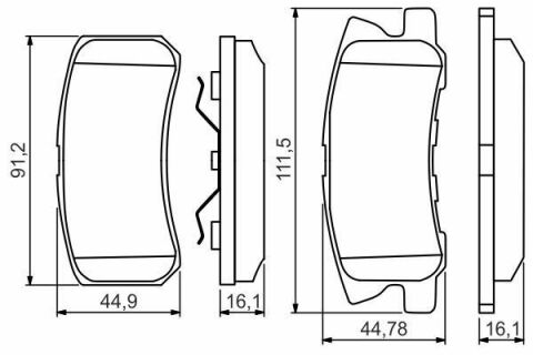 Колодки тормозные (задние) Mitsubishi Outlander 06-12/Pajero 90-/Peugeot 4007/4008 07-