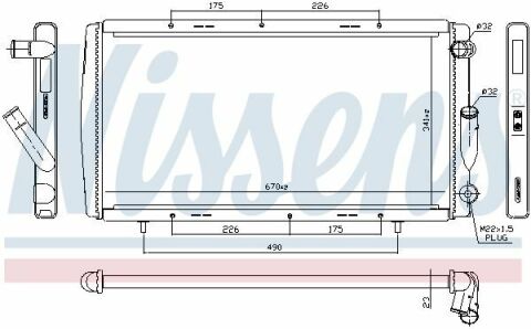 Радиатор RN ESPACE I(84-)2.0(+)[OE 77 00 764 838]