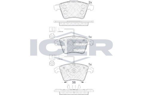 Колодки гальмівні (передні) VW Touareg 02-10 (+датчики) Колодки гальмівні (передні) VW Touareg 02-10 (+датчики)