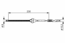 Трос ручного тормоза Focus 10-диск. FORD