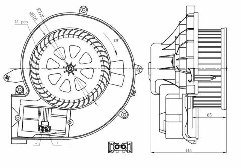 Моторчик пічки MB C-class (W203/W204)/E-class (W211/W212) 03-17