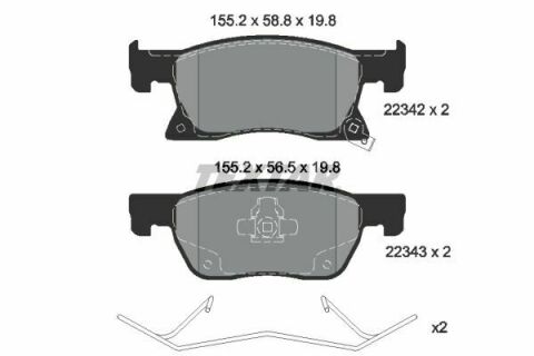 Колодки тормозные (передние) Opel Astra K 15-(Ate-Teves) R15