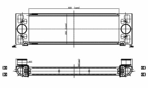 Радиатор интеркулера Ford Transit 2.2D/3.2D 07-