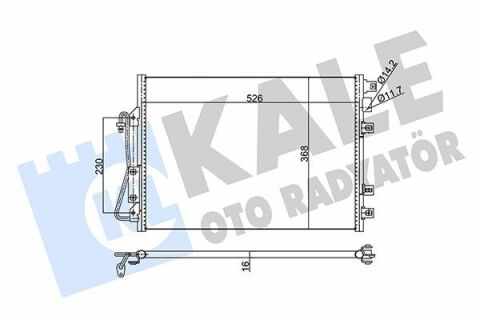 KALE RENAULT Радіатор кондиціонера Kangoo 03-, Nissan