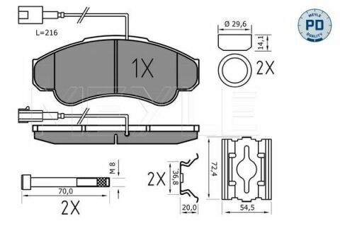 Колодки гальмівні (передні) Citroen Jumper/Fiat Ducato/Peugeot Boxer 02- R16 Колодки гальмівні (передні) Citroen Jumper/Fiat Ducato/Peugeot Boxer 02- R16