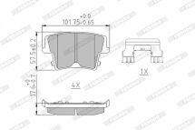 Комплект гальмівних колодок з 4 шт. дисків Комплект гальмівних колодок з 4 шт. дисків