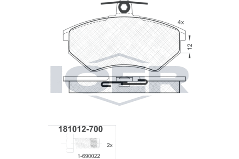 Колодки гальмівні (передні) Seat Cordoba/Ibiza/Toledo 93-02/VW Golf 86-02/Passat B2/B3/B4 85-97