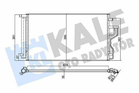 KALE HYUNDAI Радіатор кондиціонера ix35, Kia Sportage 09-