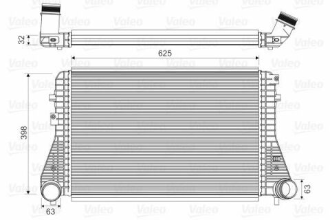 Радиатор интеркулера VW Caddy III/IV 1.6-2.0 TDI 10-