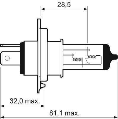 Лампа галогенная H4 12V 60/55W