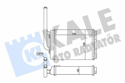 KALE RENAULT Радиатор отопления Twingo I