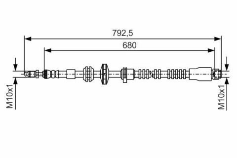 Шланг тормозной (передний) BMW 5 (F10/F11)/6 (F12/F13/F06)/7 (F01-F04) 1.6-6.0 N57/N63/N55 08-18