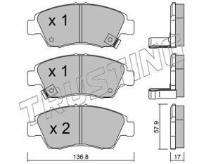 Комплект гальмівних накладок, дискове гальмо