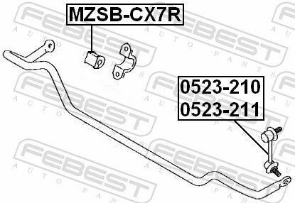 Втулка стабілізатора зад. Mazda CX-7/CX-9 07-