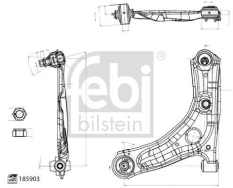 Важіль підвіски (передній/знизу) (L) Citroen C1 II/Toyota Aygo 14-