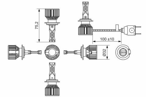 Автолампа H7 12V 20W PX26d LED Powerlight 6000K (к-кт 2 шт)